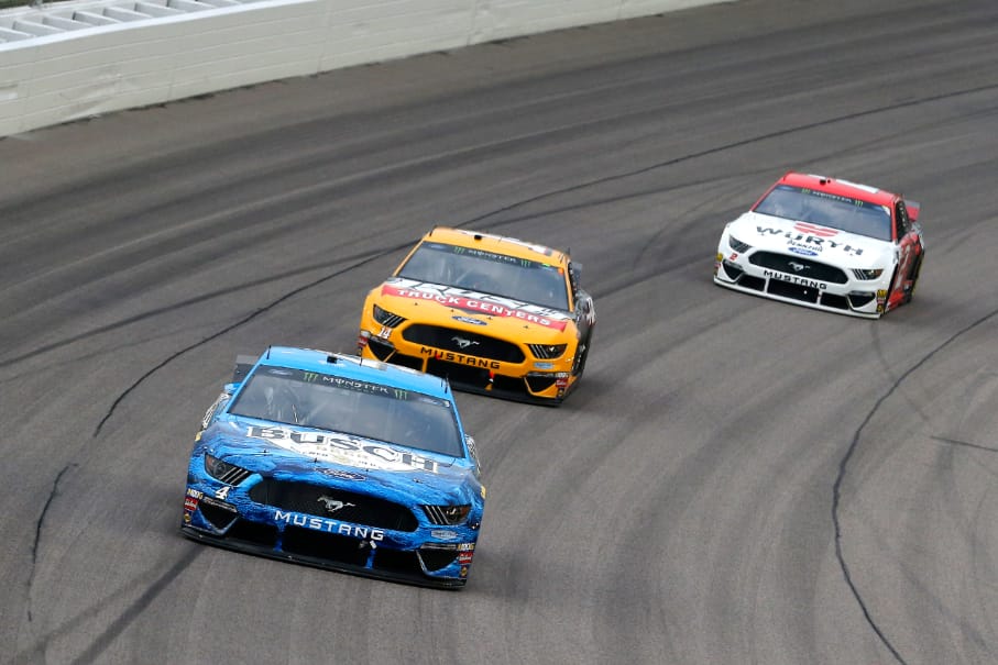His teammate Kevin Harvick (4) started on the pole, won Stage 1, and led a race-high 105 laps. His teammate Kevin Harvick (4) started on the pole, won Stage 1, and led a race-high 105 laps.